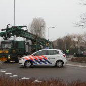 Dieplader met pech Sandtlaan Rijnsburg